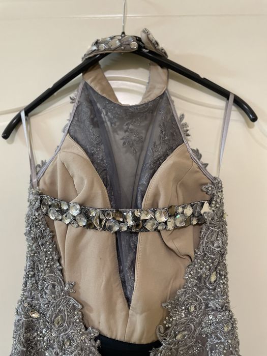 Официална дизайнерска поръчкова рокля + чанта LIZA KAIN