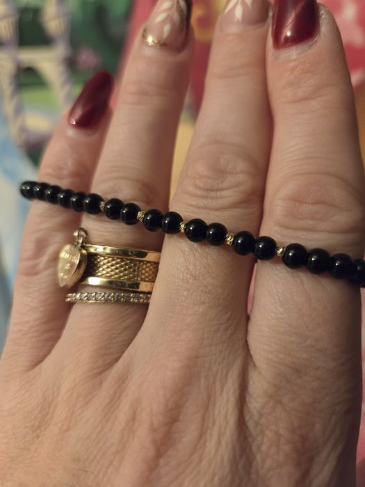 Bratara cu bile de aur 14k