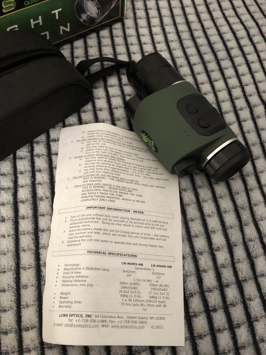 Monoclu Night Vision German Firma Luna nou Bate 400m