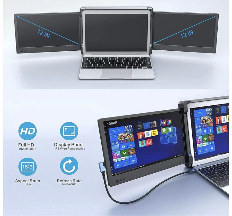 Monitor triplu OFIYAA P2 FullHD pt laptop 13-16"