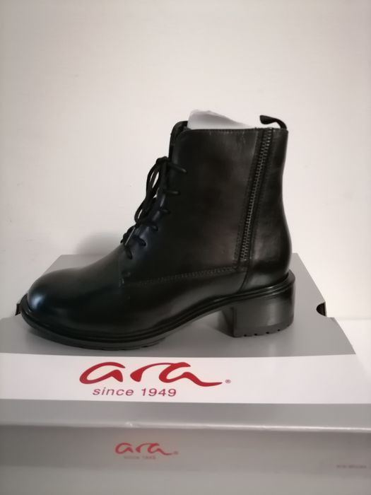 Botine dama, piele naturala,  ara.