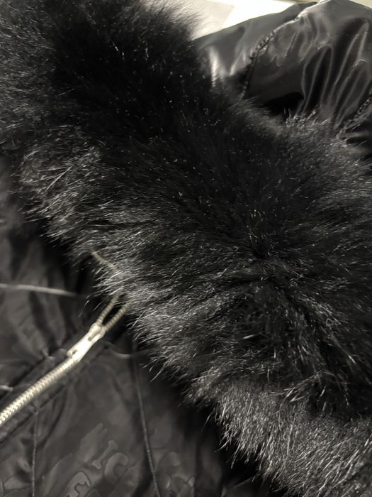 Дамско яке Bratan Style с естествен косъм и седефен ефект