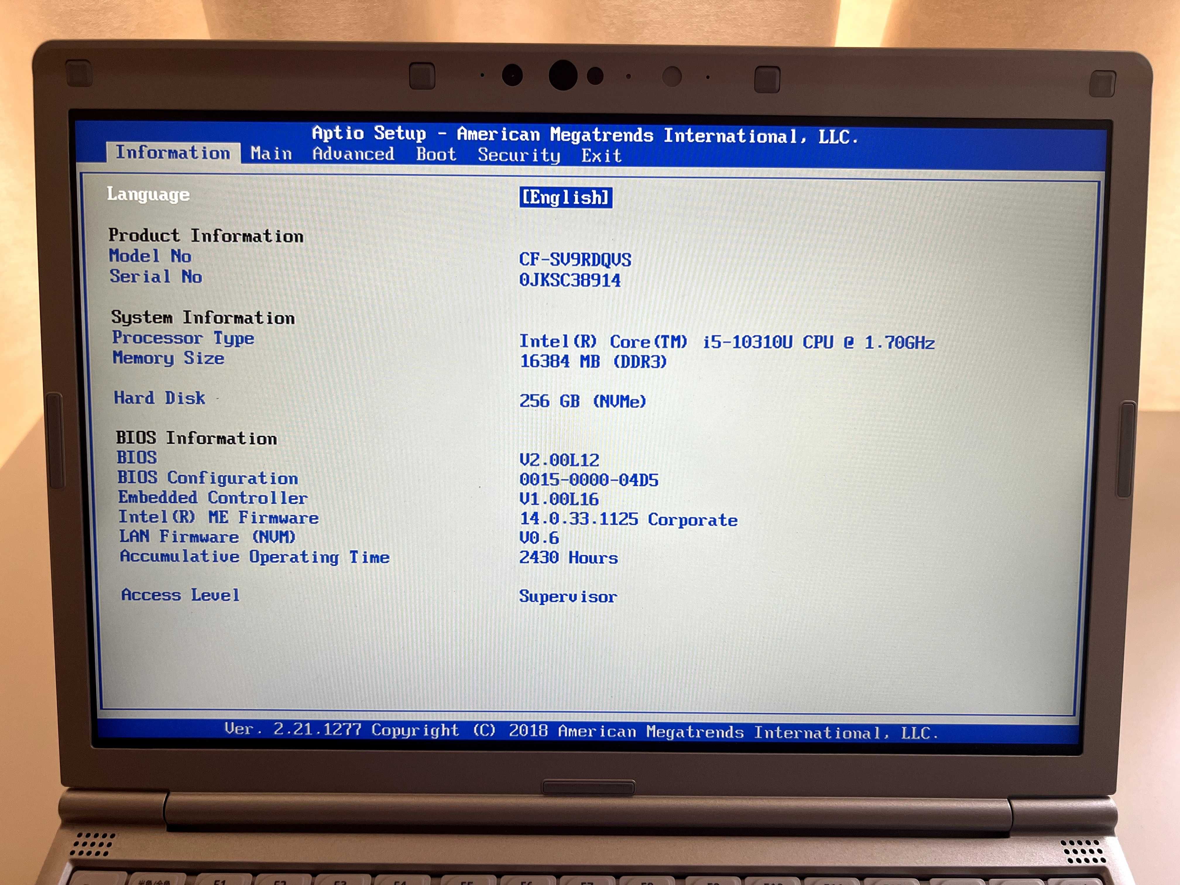 Лаптоп 12.1" Panasonic CF-SV9 i5-10310U/16GB/256GB