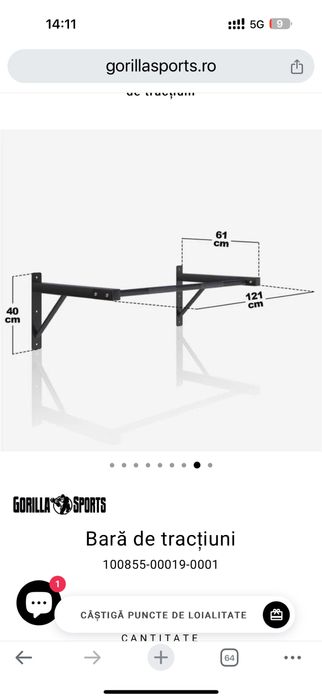 Bara tractiuni profesionala noua Germeny pret promo 250 lei