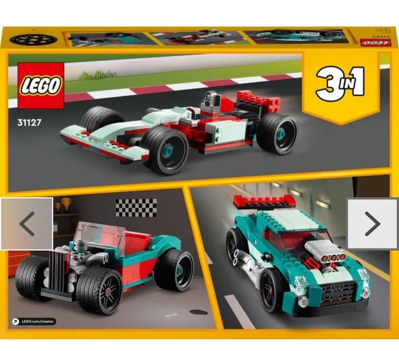 LEGO Creator, 3in1 Masina de curse pe sosea, 31127