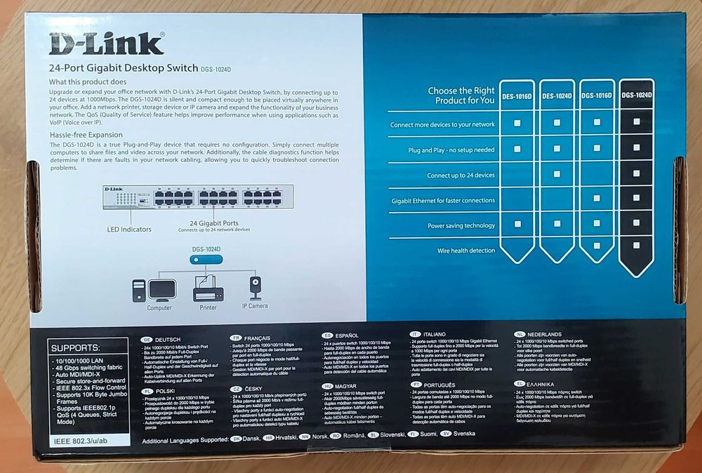 Суич: D-Link DGS-1024D - 24-Port Gigabit