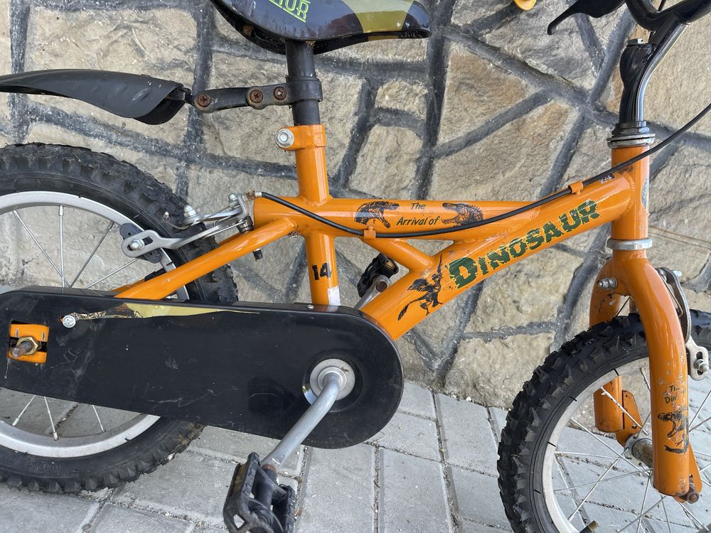 Bicicleta copii dinosaur roti 14”