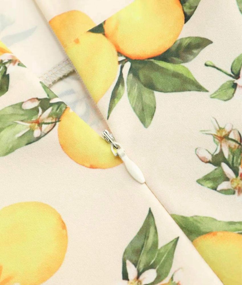 Rochie de vara cu lămâi/ lemon print