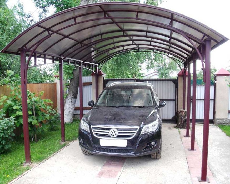 Навесы из поликарбоната и профлиста. Ворота откатные, распашные,заборы