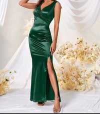 MUXXN Rochie formala din satin verde