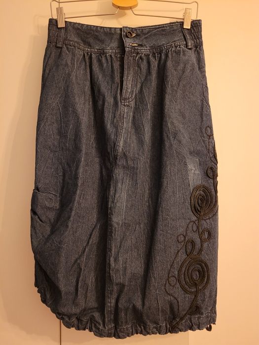 Fusta parachute denim