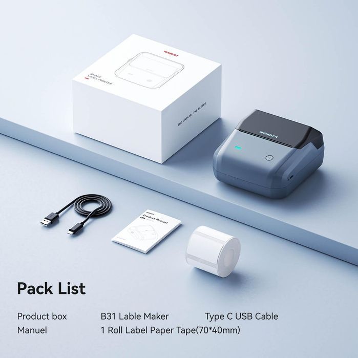 Niimbot  B31 original printer. B1 ning kengaytirilgan versiyasi.