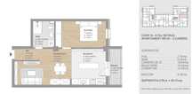 Apartament cu 2 camere, etaj 4, bloc nou FINISAT -DEZVOLTATOR