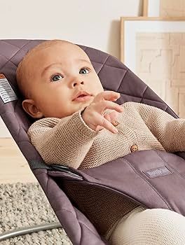 BabyBjorn Бебешки шезлонг Bliss Dark Purple (Classic Quilt, Cotton)