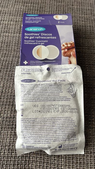 Set comprese cu gel Lansinoh pentru ingrijirea sanilor in alaptare