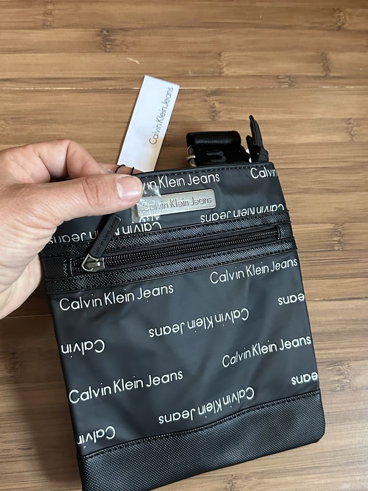 Мъжка кожена чанта Calvin Klein промазка