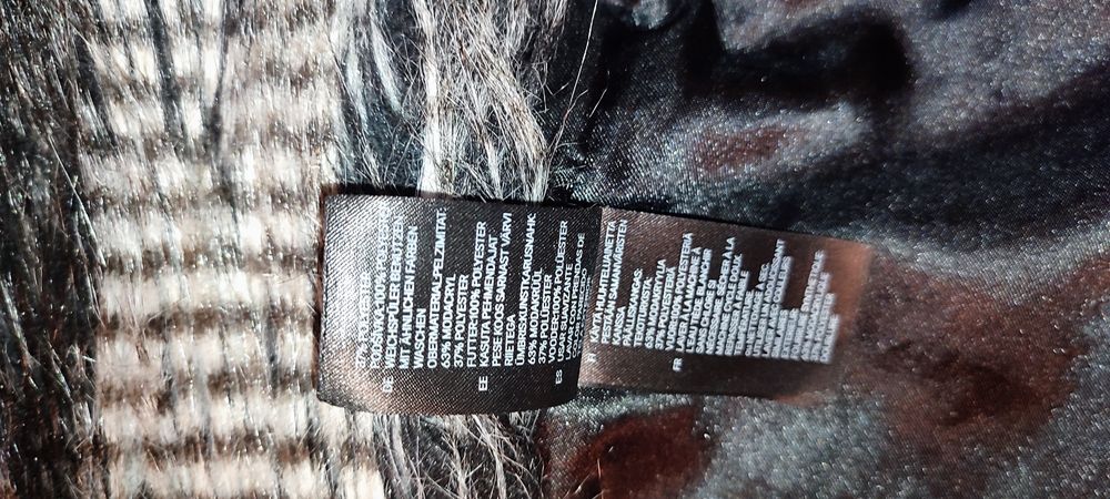 Vestuta/bolero blană gri cu negru, HM Divideo, model actual, marime XS