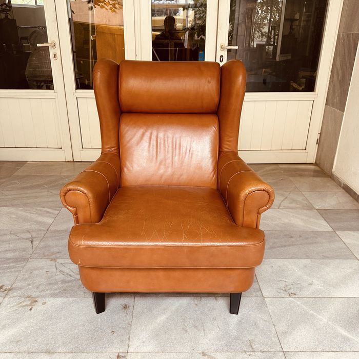 Кожен фотьойл тип „крилинг“ – отлично състояние