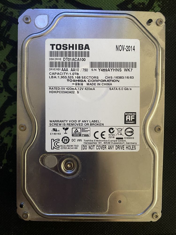Жеский диск на 1 Tb продается