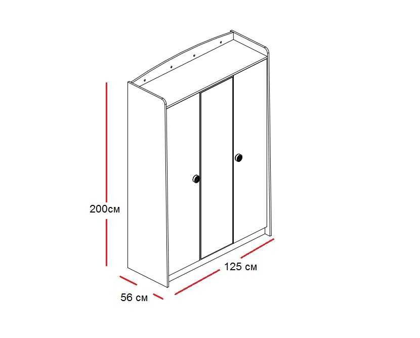 гардероб 3 крилен ДЕТСКИ