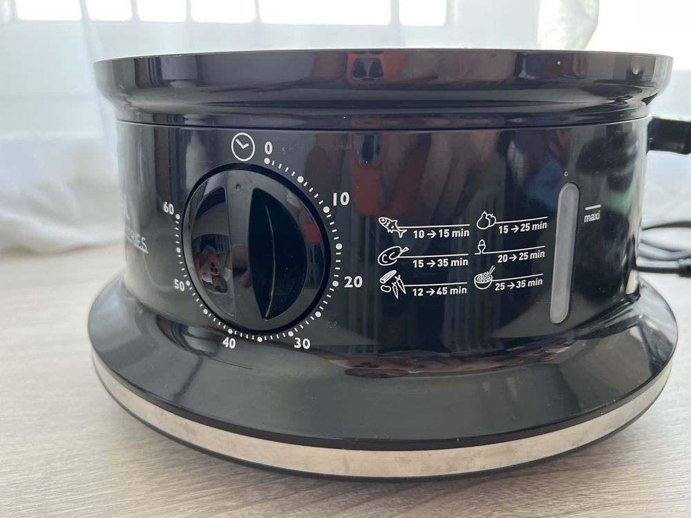 Aparat de gatit cu aburi Tefal VC1401, 900W, Timer, Negru