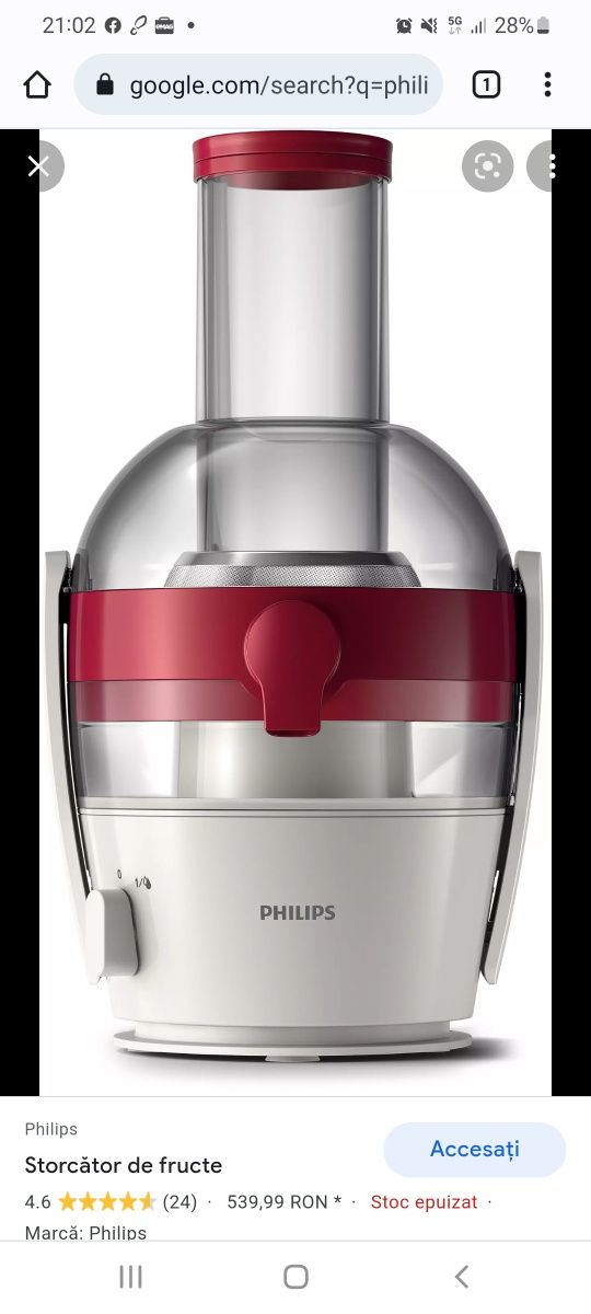 Storcator de fructe Philips