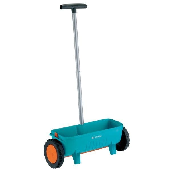 Trimmer electric Gardena, dispozitiv de împrăștiat semințe gazon,