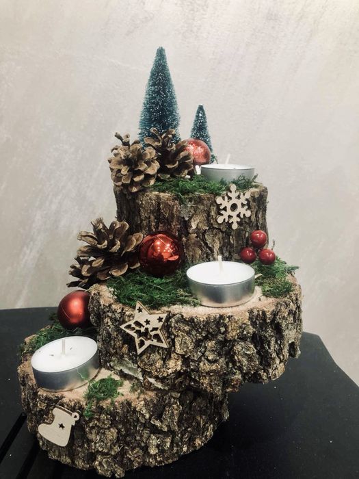 Ръчно изработени коледни подаръци с естествен дървен дизайн