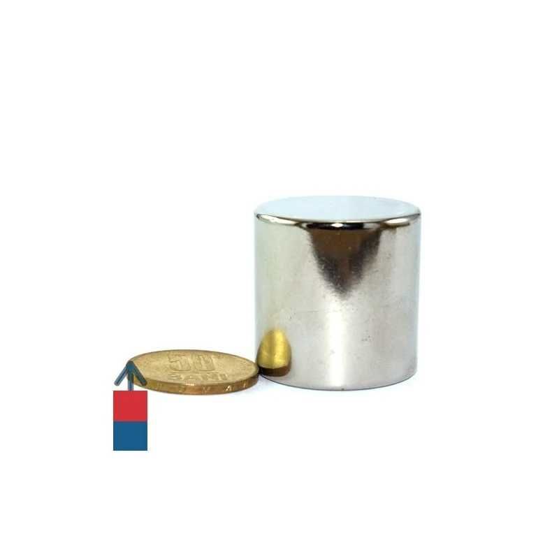 Magnet neodim puternic cilindru 30mm x 30mm - 40kg forta