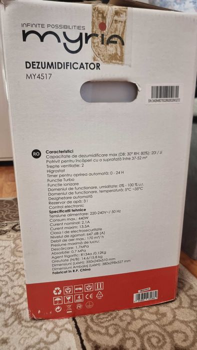 Dezumidificator myria