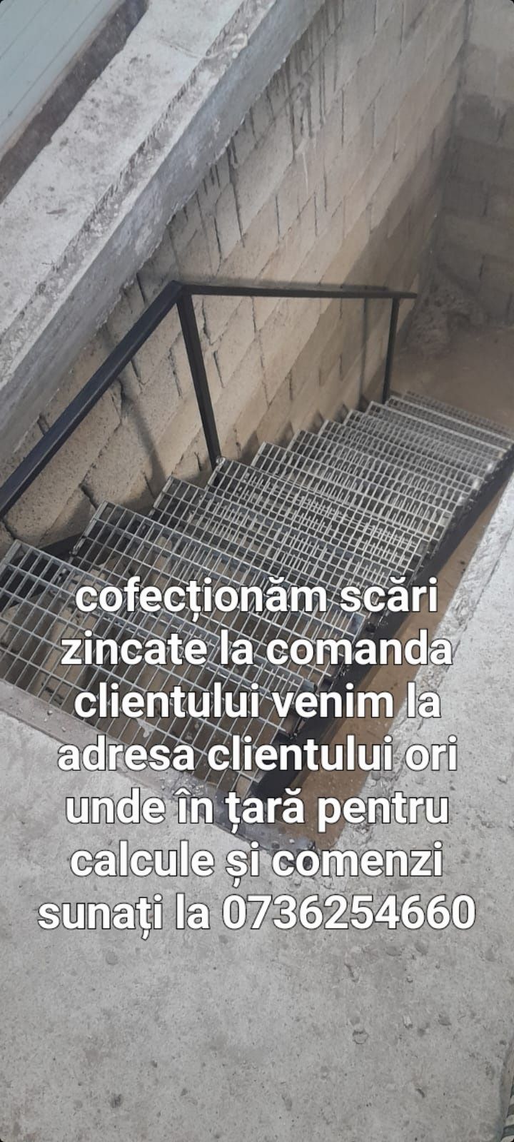 Scări zincate la comandă