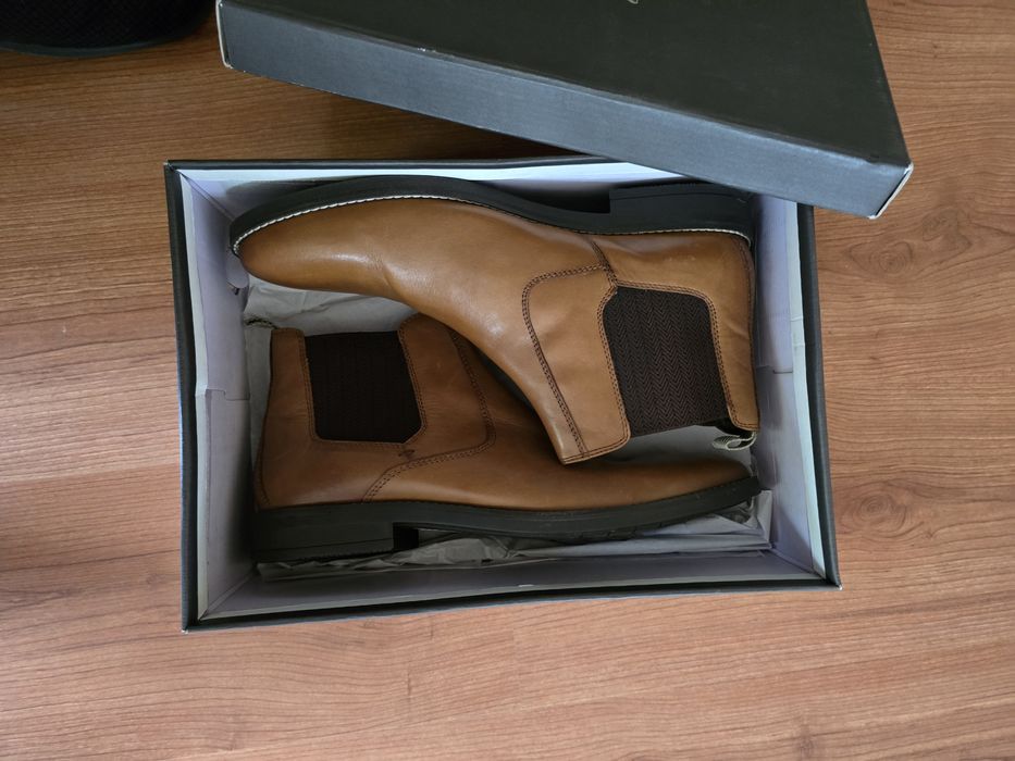 Мъжки боти от естествена кожа PAT CALVIN  43 номер