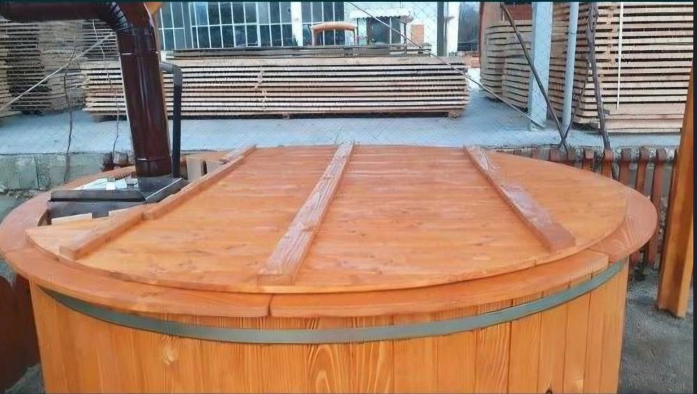 Дървено джакузи градинско