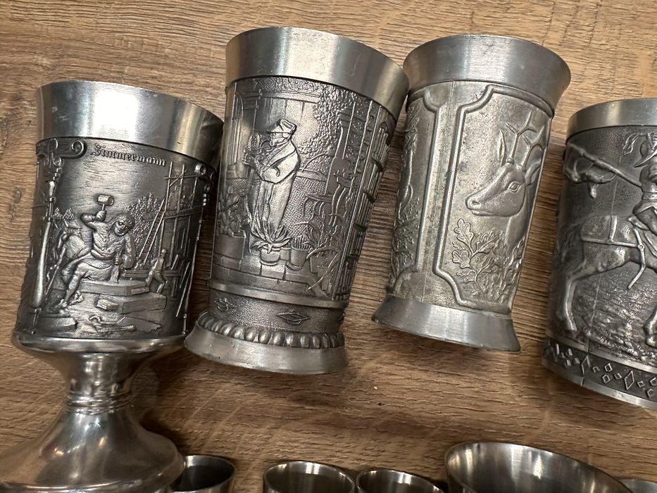 Vand pahare /pocale din zinc (decor, arta,vintage,vin)