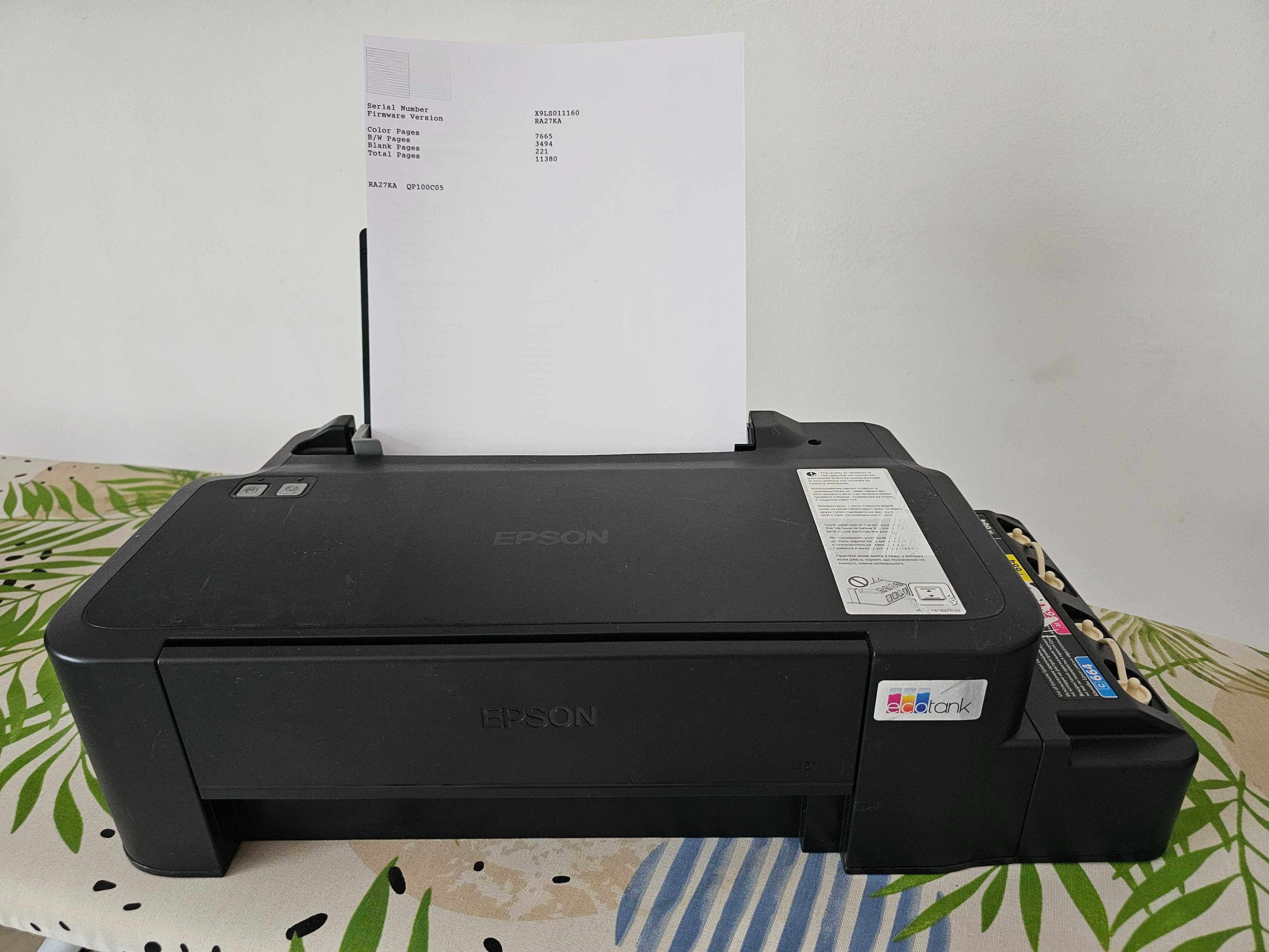 Epson L 121 Rangli Printer Tiniq Kam ishlagan Srochno