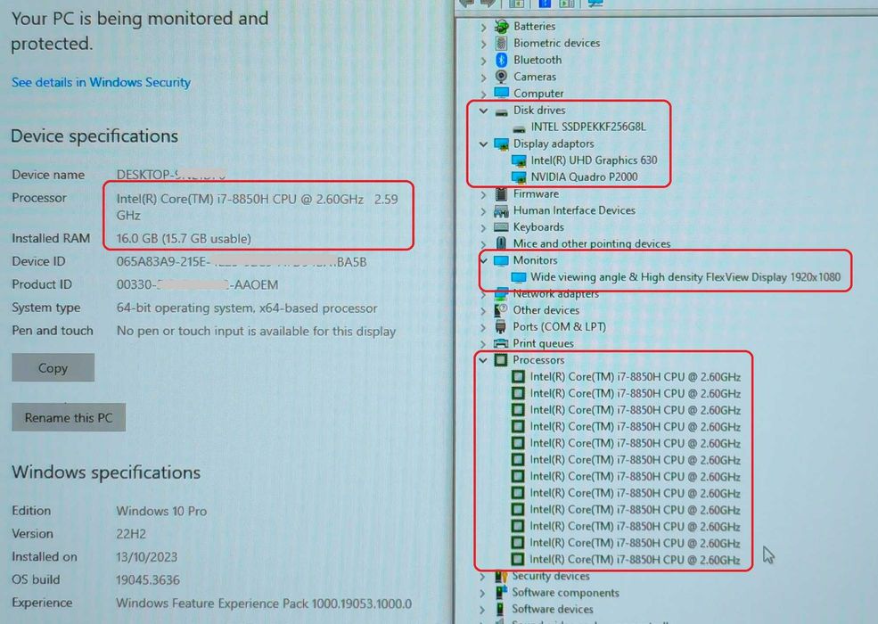 ThinkPad P72/Core i7-8850H/16GB RAM/256G SSD/Quadro P2000 4GB/17.3 IPS