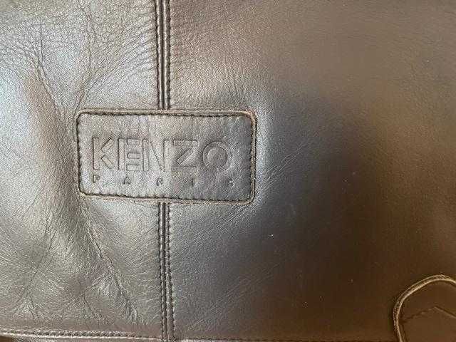 Черна кожена чанта"Kenzo"