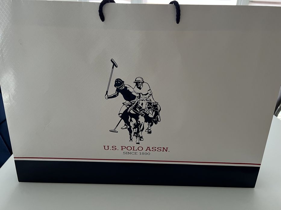 Ново яке естествена кожа US POLO ASSN черно