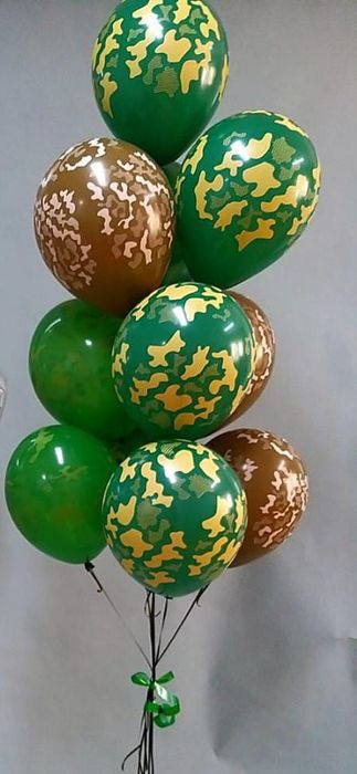 Шарики надувные в камуфляже