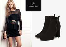 Cizme / botine din piele intoarsa MASSIMO DUTTI