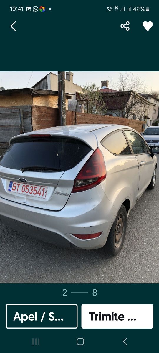 Motor cutie viteze turbina injectoare ford fiesta 1.4diesel 2012 Euro5