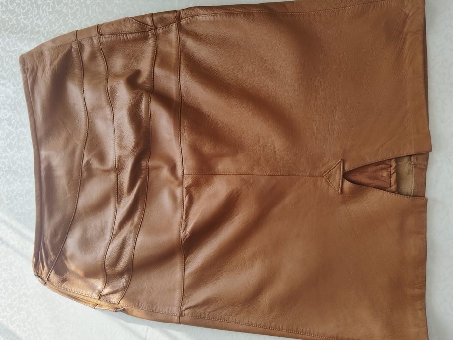 Юбка и Брюки кожаные