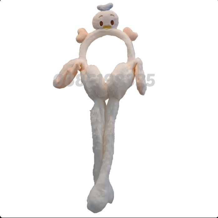 Детски плюшени ушанки с мърдащи уши Мечо Пух, Зайче, Мече и др.