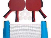 Ракетка набор для настольного тенниса 4 ракетки + 6 мячей и сетка