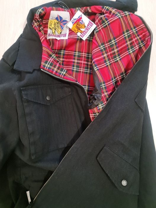 Geaca primavara toamna Harrington bumbac XL neagră nouă