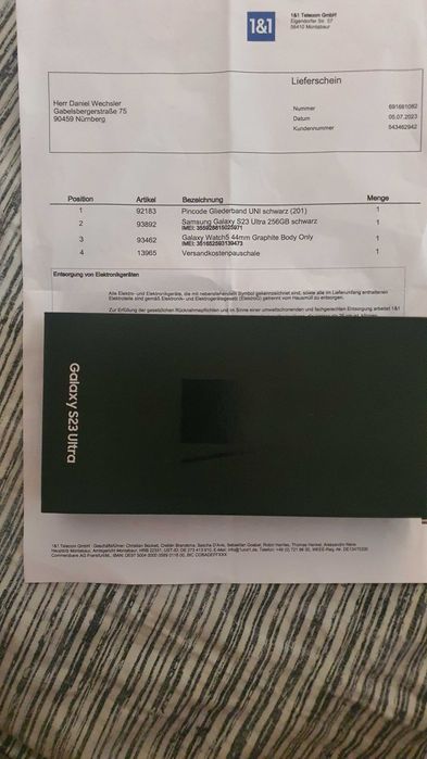Здравейте продавам чисто ново Samsung S23 ultra 256GB черен