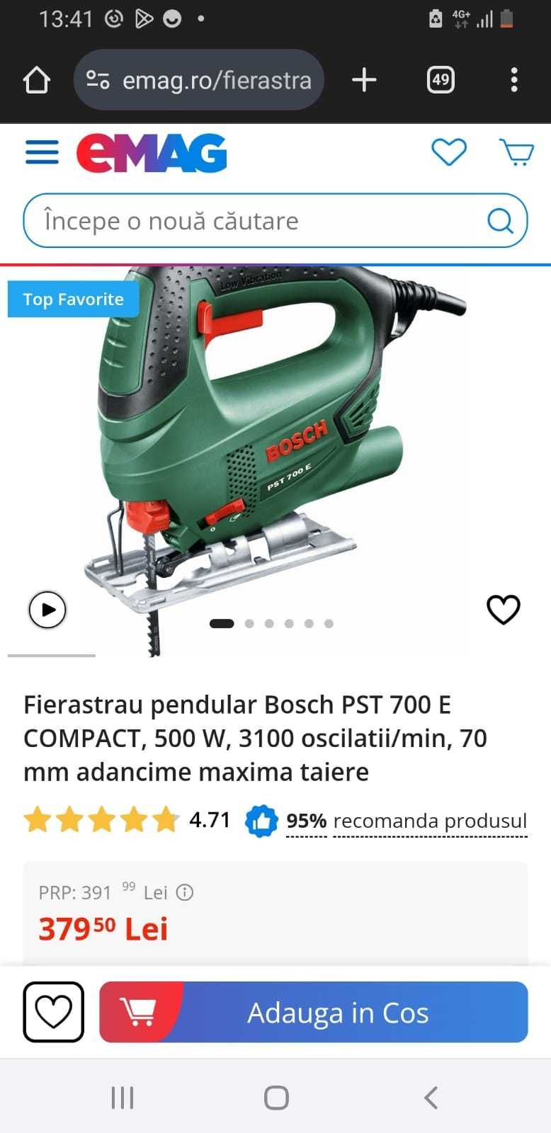 Fierestrau Pendular Bosch PST 700E, 500w