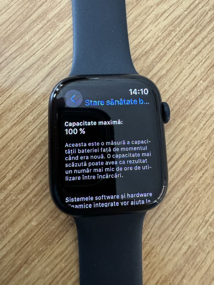 Apple Watch 8 45mm, 100% baterie, nou! FULLBOX!