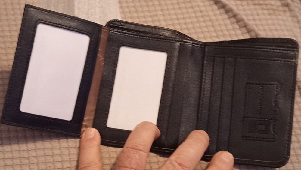 Portofel piele naturala Antifurt RFID