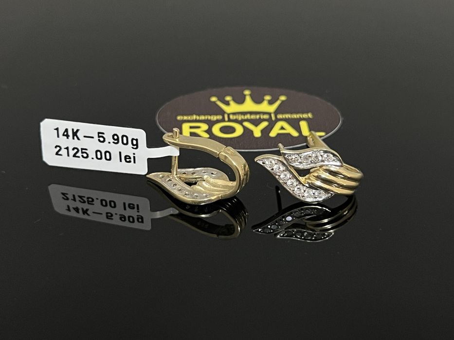 Bijuteria Royal CB : Cercei aur 14k 5,90 grame